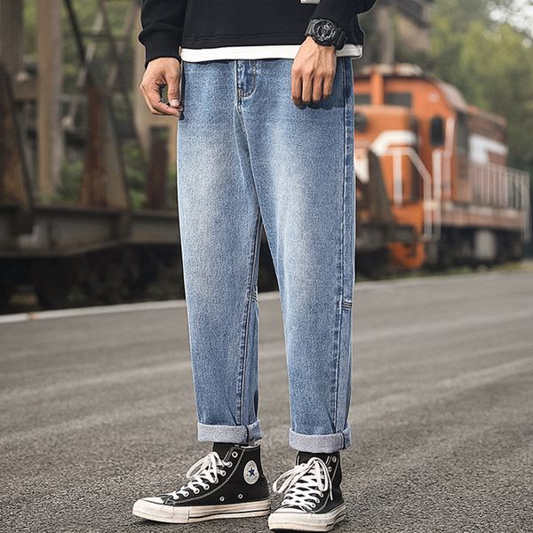 2020 autumn male hip hop loosened stretch of brem pants in fashion denim trouers e1yt, Blue