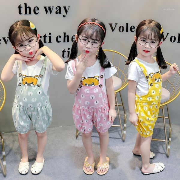 summer kids girl clothes 1-4 years cartoon pattern crew neck toddler baby girl short sleeve t-shirt and overalls 2-piece sets1, White
summer kids girl clothes 1-4 years cartoon pattern crew neck toddler baby girl short sleeve t-shirt and overalls 2-piece sets1, White