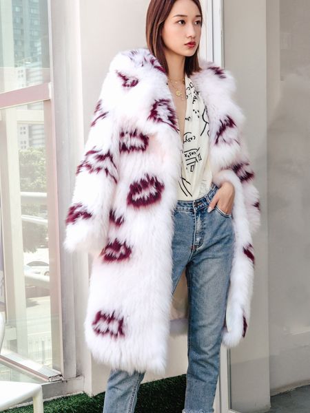 women the royal fur mostly red lips weave lapel necklace female fox skin coat warmer silt longer thin outer garment skg5, Black
women the royal fur mostly red lips weave lapel necklace female fox skin coat warmer silt longer thin outer garment skg5, Black