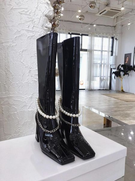 boots winter fashion ladies beaded chain design femmes bottes europe and america motorcycle thick heel trendy shoes, Black
boots winter fashion ladies beaded chain design femmes bottes europe and america motorcycle thick heel trendy shoes, Black