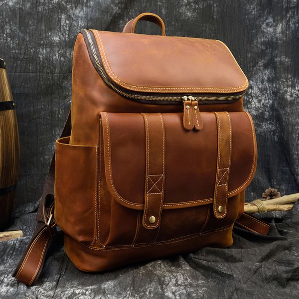 maheu crazy leather backpack for 15 "16" portable school bag boy vintage retro fashion great
maheu crazy leather backpack for 15 "16" portable school bag boy vintage retro fashion great