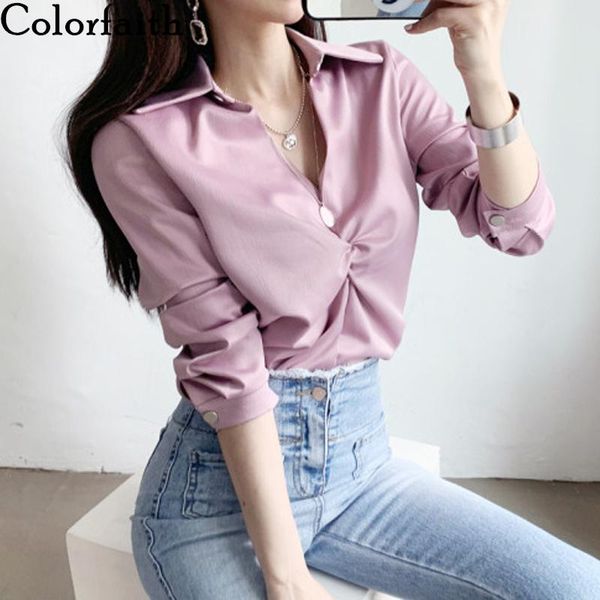 colorfaith new 2020 women summer autumn blouses shirts fashionable solid multi colors satin casual v-neck pink bl7314, White
colorfaith new 2020 women summer autumn blouses shirts fashionable solid multi colors satin casual v-neck pink bl7314, White