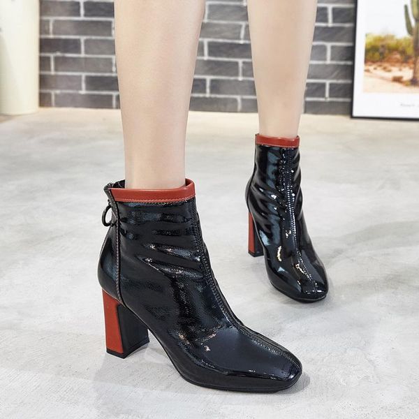 fashion ankle boots for women shoes winter shoes women boots zipper pointed toe high square heel botas mujer ladies dress shoes, Black
fashion ankle boots for women shoes winter shoes women boots zipper pointed toe high square heel botas mujer ladies dress shoes, Black