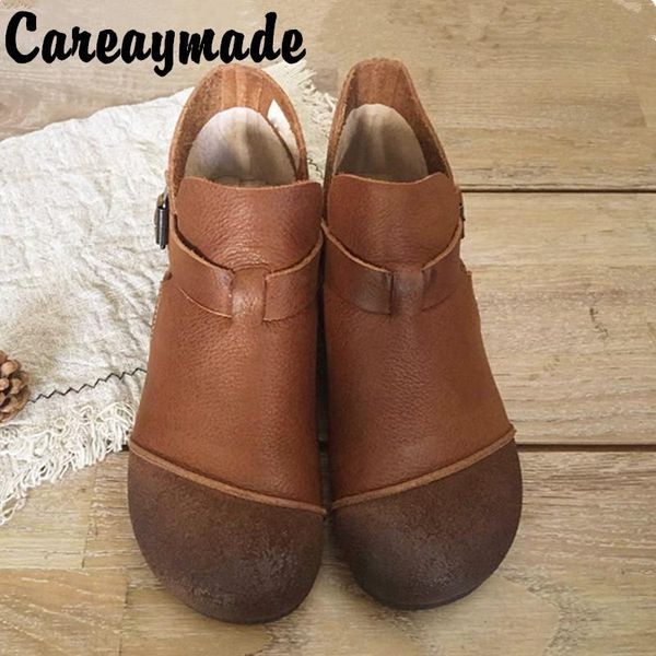 boots careaymade-genuine leather buckle soft round-headed women's boots,the retro pure handmade department of college single, Black
boots careaymade-genuine leather buckle soft round-headed women's boots,the retro pure handmade department of college single, Black