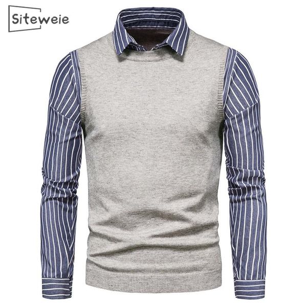 men's sweaters siteweie sweater striped shirt lapel false two pieces young men knitted pullovers fake 2 sweater+shirts l575, White;black
men's sweaters siteweie sweater striped shirt lapel false two pieces young men knitted pullovers fake 2 sweater+shirts l575, White;black