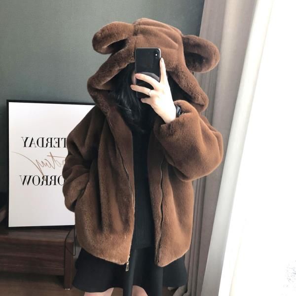 women 2021 autumn winter thick warm faux fur coat new fashion female hooded fake fur jackets ladies casual loose outerwear s803, Black
women 2021 autumn winter thick warm faux fur coat new fashion female hooded fake fur jackets ladies casual loose outerwear s803, Black