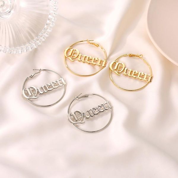 hoop & huggie doreenbeads 1 pair fashion gold/silver color metal earrings for women circle queen letter round party jewelry 52mm x 48mm, Golden;silver
hoop & huggie doreenbeads 1 pair fashion gold/silver color metal earrings for women circle queen letter round party jewelry 52mm x 48mm, Golden;silver