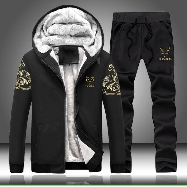 winter men tracksuit new fleece lined jacket sweatpants men thick warm tracksuits casual slim fit mens fashion sets 201201, Gray
winter men tracksuit new fleece lined jacket sweatpants men thick warm tracksuits casual slim fit mens fashion sets 201201, Gray