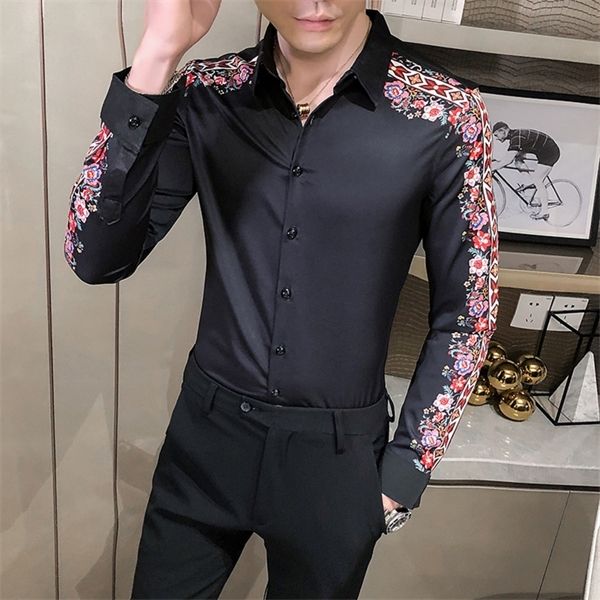 fashion splice flower shirt printing man camisa masculina spring new pattern long sleeve slim fit shirts nightclub chemise homme c1212, White;black
fashion splice flower shirt printing man camisa masculina spring new pattern long sleeve slim fit shirts nightclub chemise homme c1212, White;black