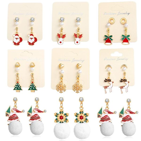 stud 2021 santa claus christmas earrings set for women snowman bell tree ear jewelry accessories gifts, Golden;silver
stud 2021 santa claus christmas earrings set for women snowman bell tree ear jewelry accessories gifts, Golden;silver