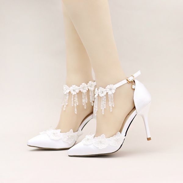high three inches heels crystal glass flower buckle nuptial strap stiletto party ladies shoes 4q07, Black
high three inches heels crystal glass flower buckle nuptial strap stiletto party ladies shoes 4q07, Black