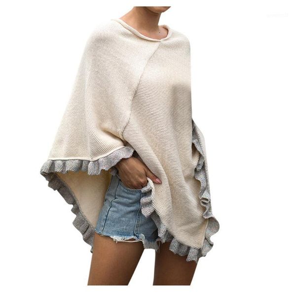 womens laciness round-necked solid cloak shawl loose sweaters elegant ladies collar pure-color street sweater sweter damski1, Black
womens laciness round-necked solid cloak shawl loose sweaters elegant ladies collar pure-color street sweater sweter damski1, Black