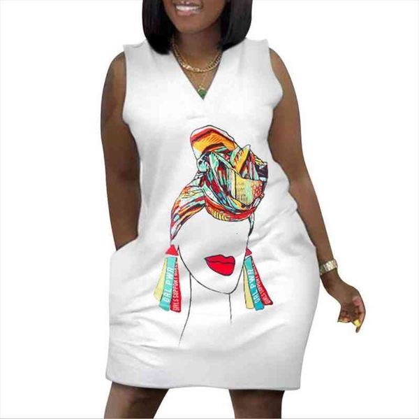 punk designer plus size womens summer ins print v-neck sleeveless slim dress vogue female clothing milk silk printed, White
punk designer plus size womens summer ins print v-neck sleeveless slim dress vogue female clothing milk silk printed, White