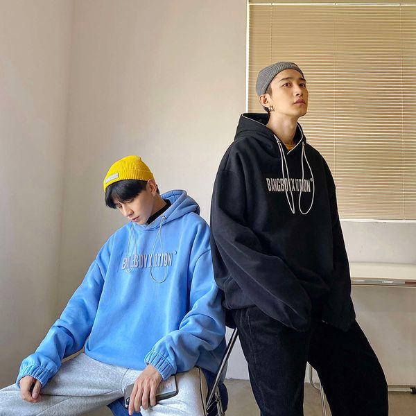 bangboy plush hooded couple's sweater men's autumn winter trendy casual chic top, Black
bangboy plush hooded couple's sweater men's autumn winter trendy casual chic top, Black