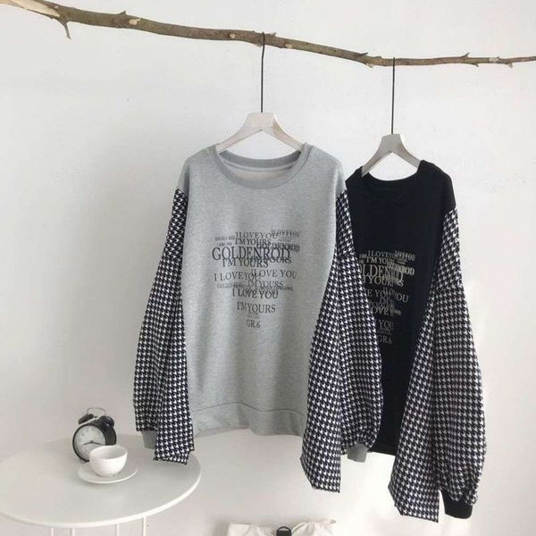 autumn spring and new pullover sweater feminini commuting korean large materni round neck thousand bird lattice patchwork et fashion, White
autumn spring and new pullover sweater feminini commuting korean large materni round neck thousand bird lattice patchwork et fashion, White