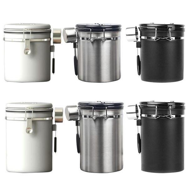 coffee canister stainless steel coffee storage container with scoop date tracking wheel for store sugar
coffee canister stainless steel coffee storage container with scoop date tracking wheel for store sugar