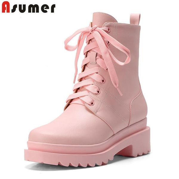 boots asumer 2021 genuine leather shoes round toe lace up ankle square heels classic prom autumn winter women, Black
boots asumer 2021 genuine leather shoes round toe lace up ankle square heels classic prom autumn winter women, Black
