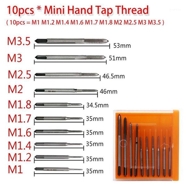 mini hand tap thread die set 10pcs wire tapping m1 m1.2 m1.4 m1.6 m1.7 m1.8 m2 m2.5 m3 m3.5 hand tool for screws extractor1
mini hand tap thread die set 10pcs wire tapping m1 m1.2 m1.4 m1.6 m1.7 m1.8 m2 m2.5 m3 m3.5 hand tool for screws extractor1