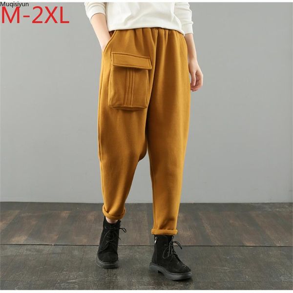 women's pants & capris women plus size harem slacks thick fleece warm office home wear female elastic waist casual pockets s3527, Black;white
women's pants & capris women plus size harem slacks thick fleece warm office home wear female elastic waist casual pockets s3527, Black;white