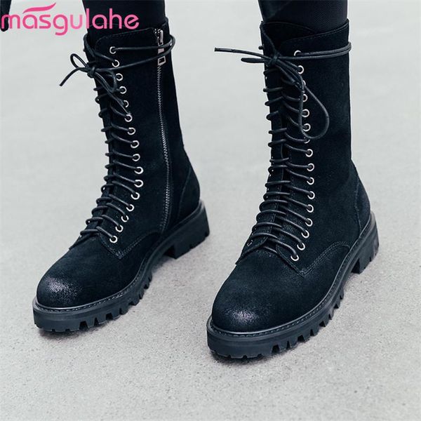 masgulahe 2020 new fashion women ankle boots cow suede leather autumn boots round toe lace up zip punk casual shoes female, Black
masgulahe 2020 new fashion women ankle boots cow suede leather autumn boots round toe lace up zip punk casual shoes female, Black