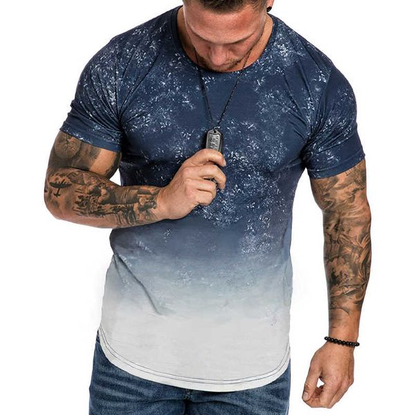men's summer 2020 gradient fitness slim t shirt clothing casual o neck short sleeve tshirt streetwear men, White;black
men's summer 2020 gradient fitness slim t shirt clothing casual o neck short sleeve tshirt streetwear men, White;black