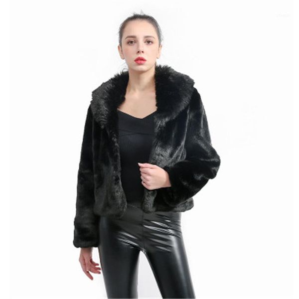 women's fur & faux 2021 winter women fashion slim jacket female outwear ladies elegant girls warm coat1, Black
women's fur & faux 2021 winter women fashion slim jacket female outwear ladies elegant girls warm coat1, Black