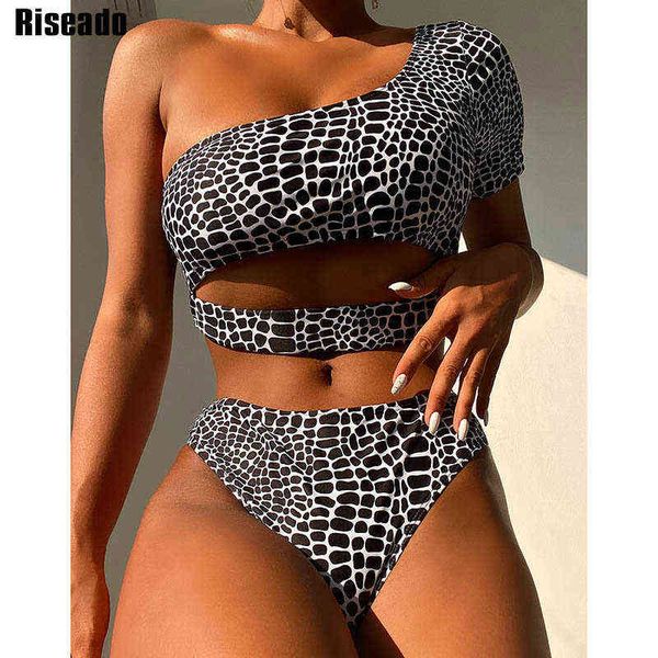 riseado one shoulder women bikini cut out separate swimsuit black dot print women's swimwear new brazilian biquini set, White;black
riseado one shoulder women bikini cut out separate swimsuit black dot print women's swimwear new brazilian biquini set, White;black