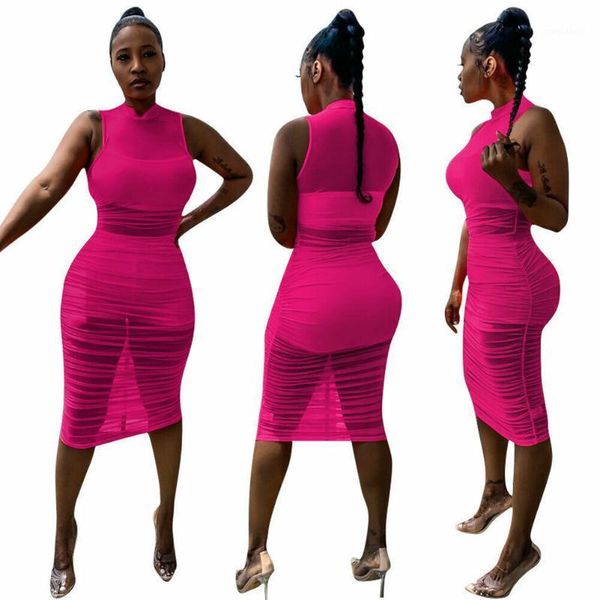 summer female solid fluorescent green sleeveless casual mesh sheer dress women round neck vestido female midi sundresses1, Black;gray
summer female solid fluorescent green sleeveless casual mesh sheer dress women round neck vestido female midi sundresses1, Black;gray