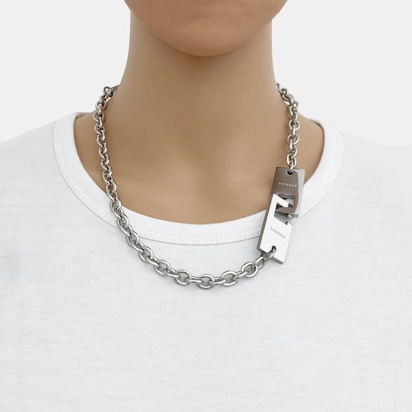 fashion titanium steel necklace accessories men and women hip hop clavicle chain jewelry sale, Silver
fashion titanium steel necklace accessories men and women hip hop clavicle chain jewelry sale, Silver