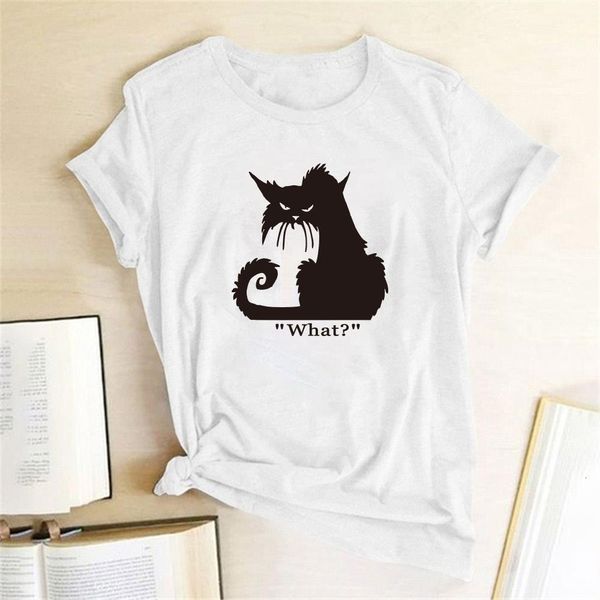 black cat what print t shirt angry horror cat halloween t-shirt short sleeve summer graphic tees shirt camisetas mujer, White
black cat what print t shirt angry horror cat halloween t-shirt short sleeve summer graphic tees shirt camisetas mujer, White
