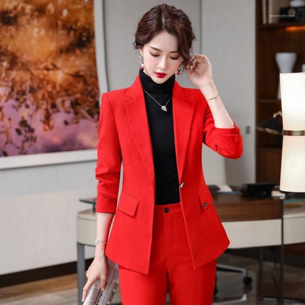 women's two piece pants casual business wear women's suit two-piece 2021 autumn and winter ladies jackets temperament trou, White
women's two piece pants casual business wear women's suit two-piece 2021 autumn and winter ladies jackets temperament trou, White