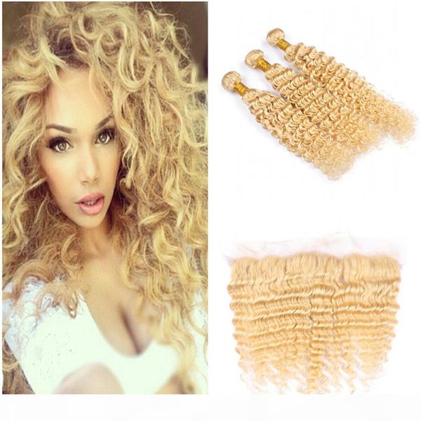 blonde lace frontal baby hair brazilian human hair bundles deep wave virgin hair wefts with 13*4 lace frontal closure ing, Black;brown
blonde lace frontal baby hair brazilian human hair bundles deep wave virgin hair wefts with 13*4 lace frontal closure ing, Black;brown