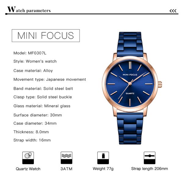 dropshipping minifocus new 2020 quartz wrist watches for women stainless steel blue female watch dress luxury wristwatch ladies, Silver
dropshipping minifocus new 2020 quartz wrist watches for women stainless steel blue female watch dress luxury wristwatch ladies, Silver