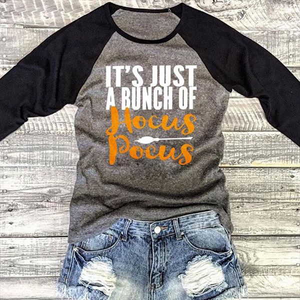 women gray halloween t shirt letter printo neck three quarter raglan sleeve t shirt autumn casual female t shirt tee, White
women gray halloween t shirt letter printo neck three quarter raglan sleeve t shirt autumn casual female t shirt tee, White