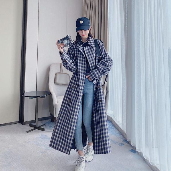 2021 new spring autumn plaid stitching long trench coat women british style korean style loose windbreaker coats m613, Tan;black
2021 new spring autumn plaid stitching long trench coat women british style korean style loose windbreaker coats m613, Tan;black