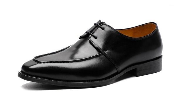 new fashion handmade genuine leather men's business shoes pointed toe formal derby men shoes lace up dress1, Black
new fashion handmade genuine leather men's business shoes pointed toe formal derby men shoes lace up dress1, Black