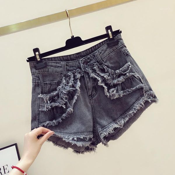 women's jeans summer denim shorts female 2021 korean version of loose irregular edging high waist was thin a word wide leg pants tide1, Blue
women's jeans summer denim shorts female 2021 korean version of loose irregular edging high waist was thin a word wide leg pants tide1, Blue