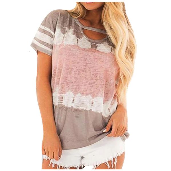 2020 new fashion women's t-shirts tie dye gradient printed shirts casual o neck short sleeve tee shirt, White
2020 new fashion women's t-shirts tie dye gradient printed shirts casual o neck short sleeve tee shirt, White