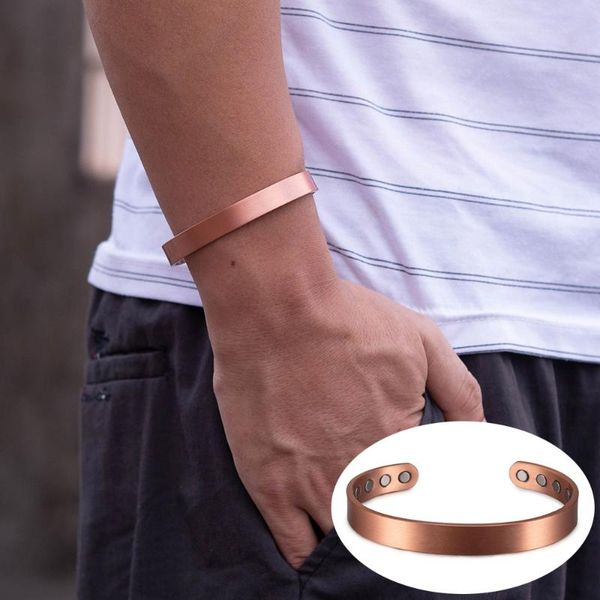 bangle matte copper bracelet men magnetic arthritis adjustable 8pcs magnets 10mm energy for, Black
bangle matte copper bracelet men magnetic arthritis adjustable 8pcs magnets 10mm energy for, Black