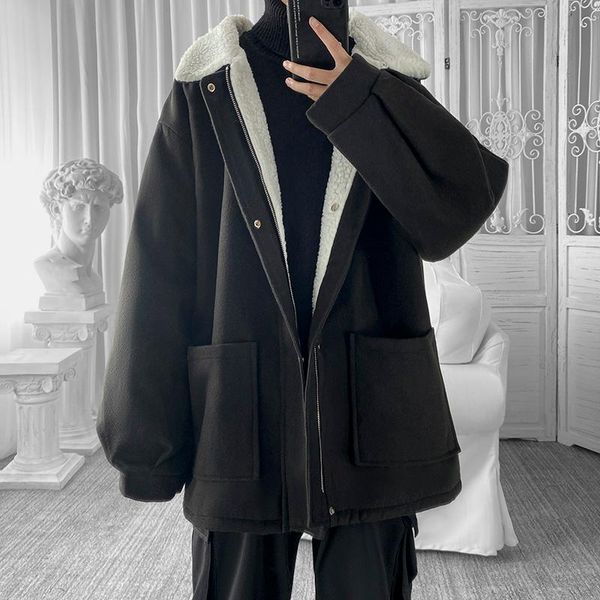 cashmere long wool coat men fashion winter trend loose solid thick wool coat blends chaquetas hombre mens clothing df50wb, Black
cashmere long wool coat men fashion winter trend loose solid thick wool coat blends chaquetas hombre mens clothing df50wb, Black