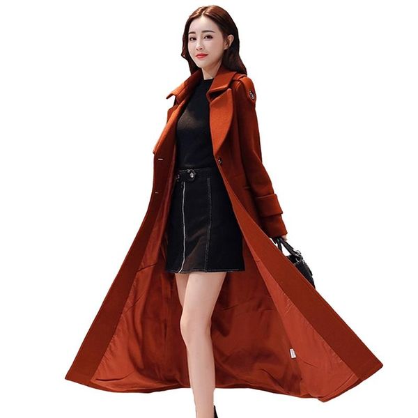 women's trench coats lengthen woolen coat women 2021 autumn winter solid color basic slim female plus size thicken 2610, Tan;black
women's trench coats lengthen woolen coat women 2021 autumn winter solid color basic slim female plus size thicken 2610, Tan;black
