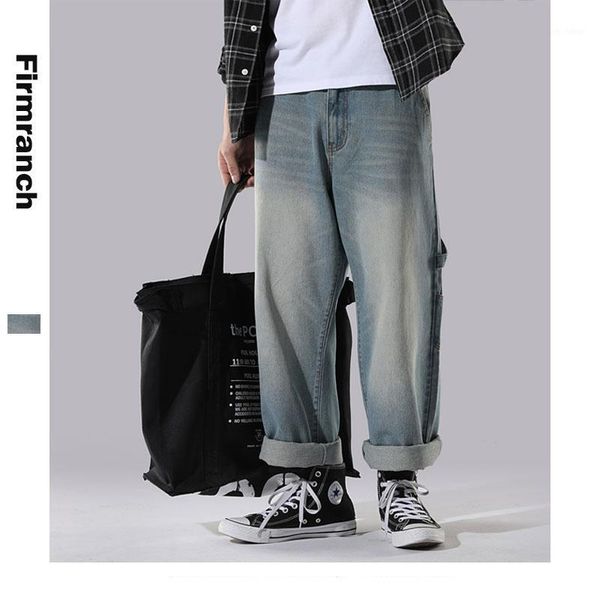 firmranch spring/summer men/women pockets design hip hop jeans ins casual loose straight harlan wide-leg denim pants trousers1, Blue
firmranch spring/summer men/women pockets design hip hop jeans ins casual loose straight harlan wide-leg denim pants trousers1, Blue