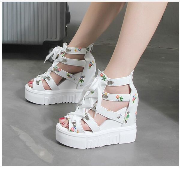 2021 fashion sandals women artificial pu wedges high heel floral breathable lacing sandals for women size 34-39, Black
2021 fashion sandals women artificial pu wedges high heel floral breathable lacing sandals for women size 34-39, Black