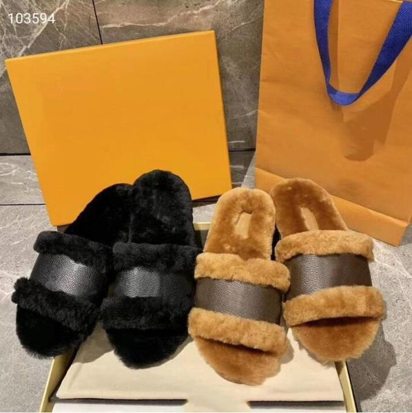 lady lock it flat mule mink fur slipper cognac brown patent canvas slides sandals winter booties women shoes with box, Black
lady lock it flat mule mink fur slipper cognac brown patent canvas slides sandals winter booties women shoes with box, Black