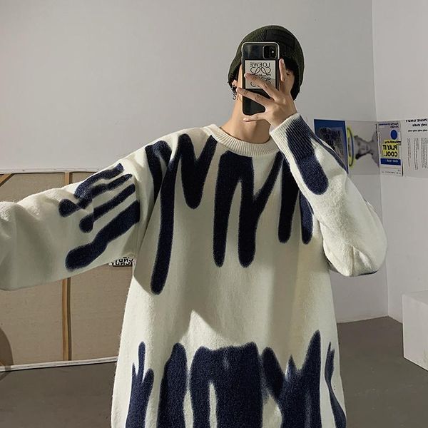 men's sweaters autumn and winter thick sweater korean fashion loose round neck shirt personalized handsome couple, White;black
men's sweaters autumn and winter thick sweater korean fashion loose round neck shirt personalized handsome couple, White;black