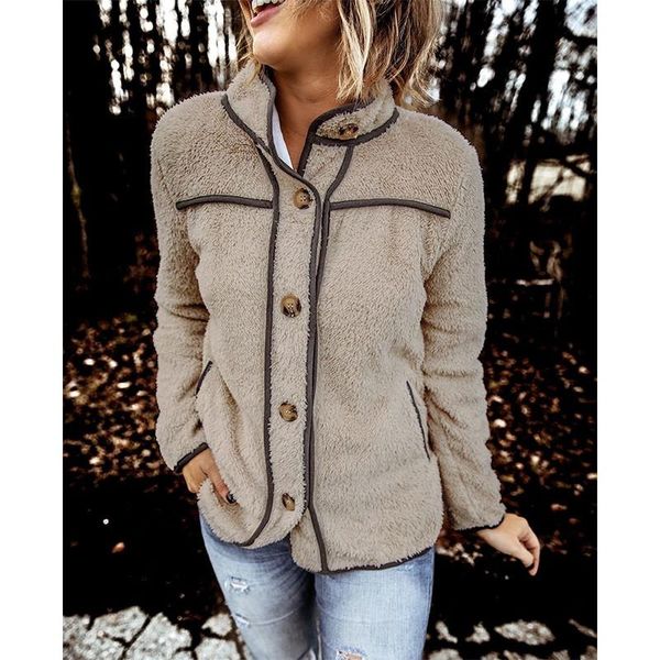 new arrival for 2021 fashion fall and winter women fleece cardigan warm jacket stand collar long sleeve plus size buttons jacket, Black;brown
new arrival for 2021 fashion fall and winter women fleece cardigan warm jacket stand collar long sleeve plus size buttons jacket, Black;brown