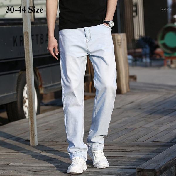 summer thin men's jeans 5 colors available loose straight denim pants advanced stretch classic trousers male plus size 40 42 441, Blue
summer thin men's jeans 5 colors available loose straight denim pants advanced stretch classic trousers male plus size 40 42 441, Blue