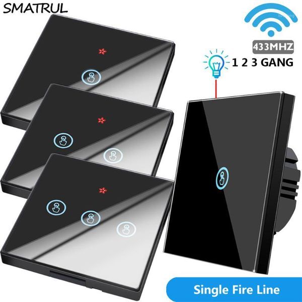 smatrul smart wireless touch electrical switch light 433mhz rf remote control glass screen no neutral wire wall panel led lamp1
smatrul smart wireless touch electrical switch light 433mhz rf remote control glass screen no neutral wire wall panel led lamp1