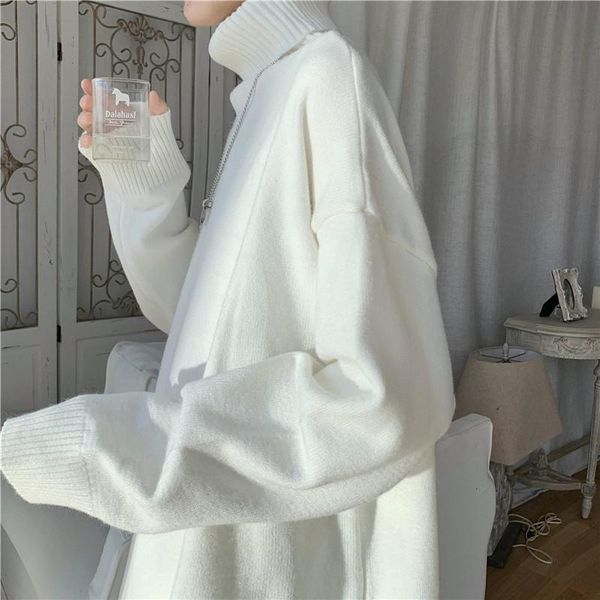 men's sweaters casual loose man winter pullover turtleneck knitted oversized long sleeve pull hiver clothing db60my, White;black
men's sweaters casual loose man winter pullover turtleneck knitted oversized long sleeve pull hiver clothing db60my, White;black