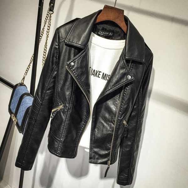 2019 autumn women black slim cool lady pu leather jackets sweet female zipper faux femme outwear jacket coat plus size gothic za, Black;brown
2019 autumn women black slim cool lady pu leather jackets sweet female zipper faux femme outwear jacket coat plus size gothic za, Black;brown